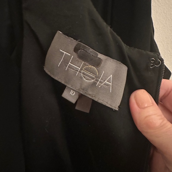 Theia Evening Gown Maxi Black Sleeveless Size 10 - Picture 10 of 10